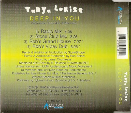 Tanya Louise : Deep In You (CD, Maxi)