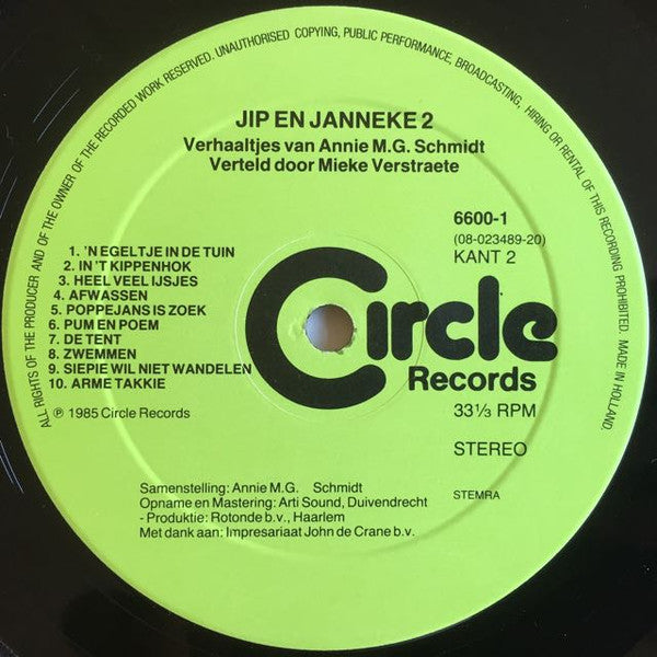 Annie M.G. Schmidt : Jip En Janneke 2 - Verhaaltjes Van Annie M.G. Schmidt (LP, Album)