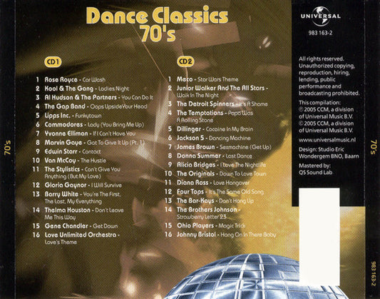 Various : Dance Classics 70's (2xCD, Comp)
