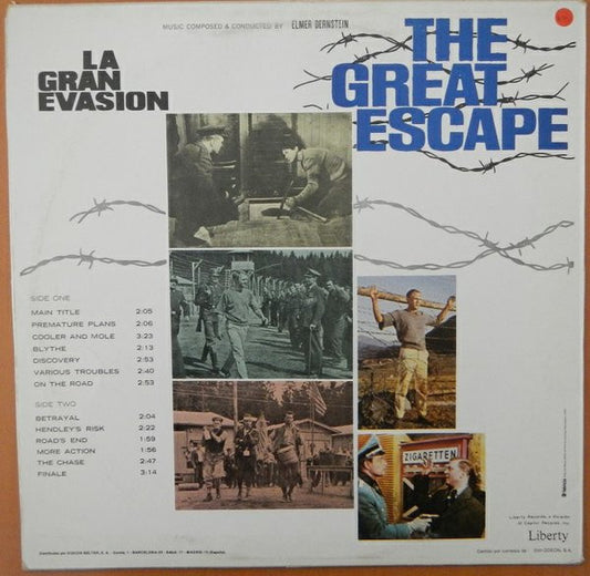 Elmer Bernstein : La Gran Evasion (The Great Escape) Banda Sonora Original De La Película (LP, Album, RE)