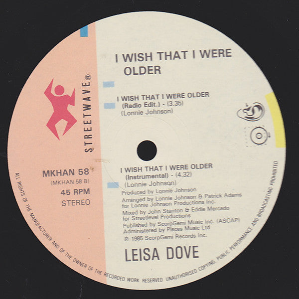 Leisa Dove : I Wish That I Were Older (12")