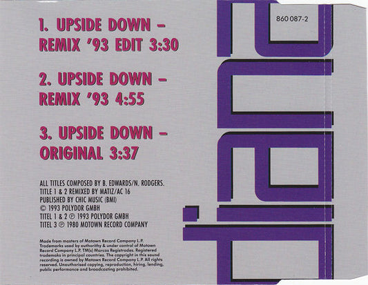 Diana Ross : Upside Down (Remix '93) (CD, Maxi)
