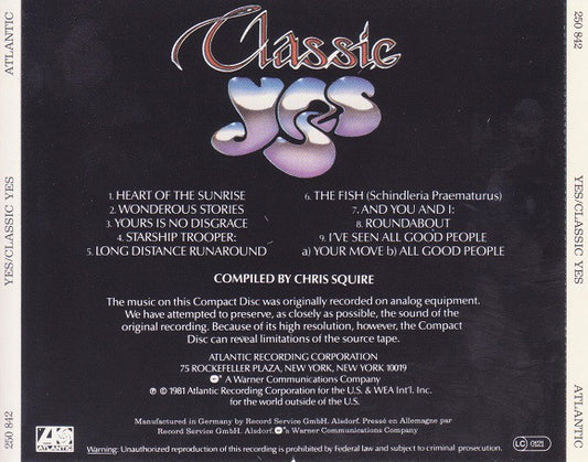 Yes : Classic Yes (CD, Comp, RE)