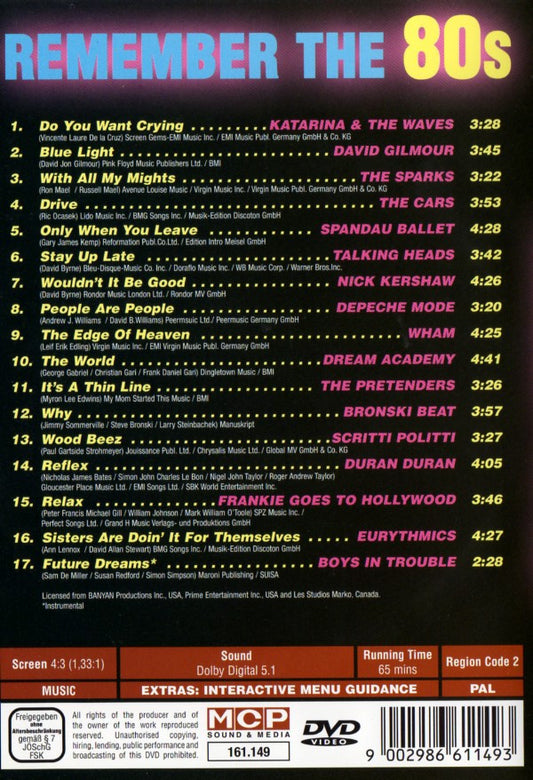Various : Remember The 80s (DVD-V, Comp, PAL, Scr)