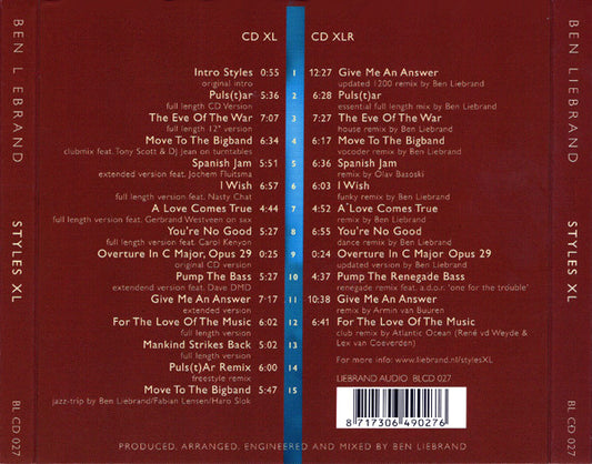 Ben Liebrand : Styles XL (2xCD, Album)