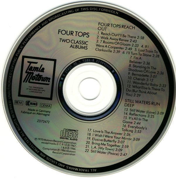 Four Tops : Reach Out / Still Waters Run Deep (CD, Comp)