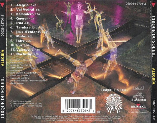 Cirque Du Soleil : Alegría (CD, Album, RE)