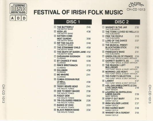 Various : Festival Of Irish Folk Music (2xCD, Comp)