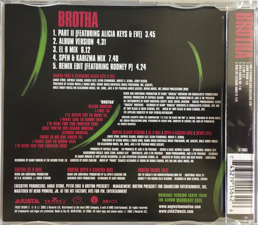 Angie Stone : Brotha Part II (CD, Maxi)