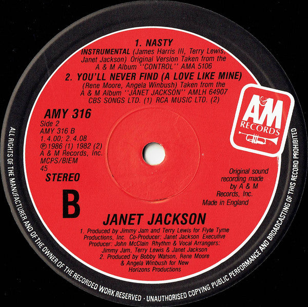 Janet Jackson : Nasty (12", Single)