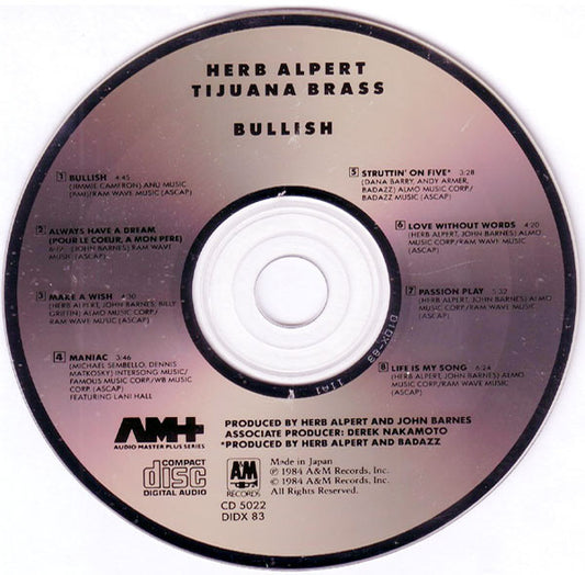 Herb Alpert & The Tijuana Brass : Bullish (CD, Album)