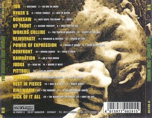 Various : You Deserve Even Worse (CD, Comp)
