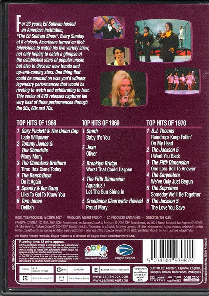 Various : Chart Toppers '68/'69/'70 (DVD-V, Comp, PAL)