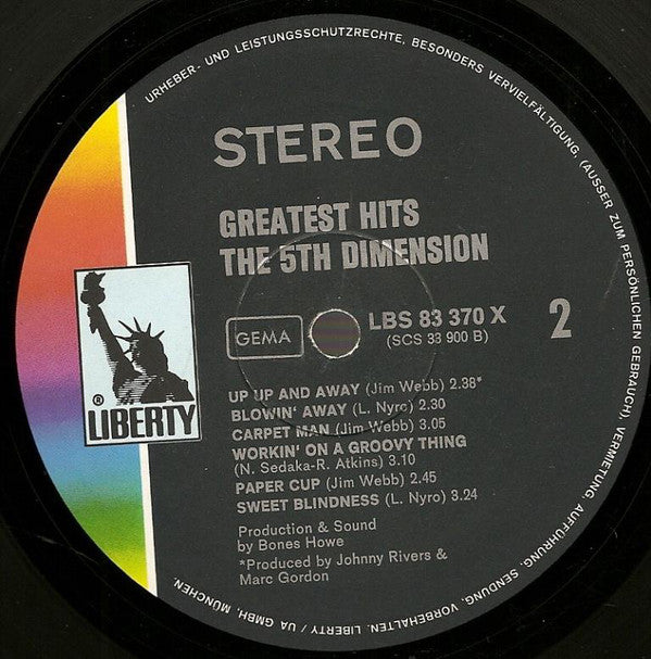 The Fifth Dimension : The 5th Dimension Story - Their Greatest Hits (2xLP, Comp)