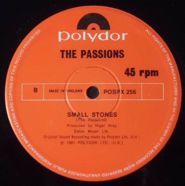 The Passions : Skin Deep (12", Single)