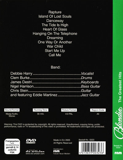 Blondie : The Greatest Hits (DVD-V, PAL)