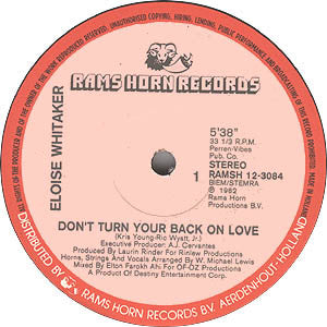 Eloise Whitaker : Don't Turn Your Back On Love (12")