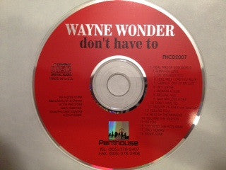 Wayne Wonder : Don't Have To... (CD, Album)