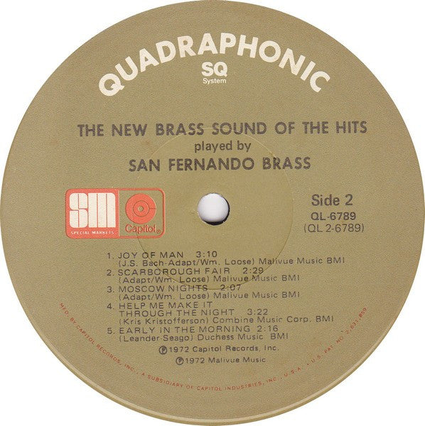 San Fernando Brass & Voices : The New Brass Sound Of The Hits (LP, Quad, Ltd)