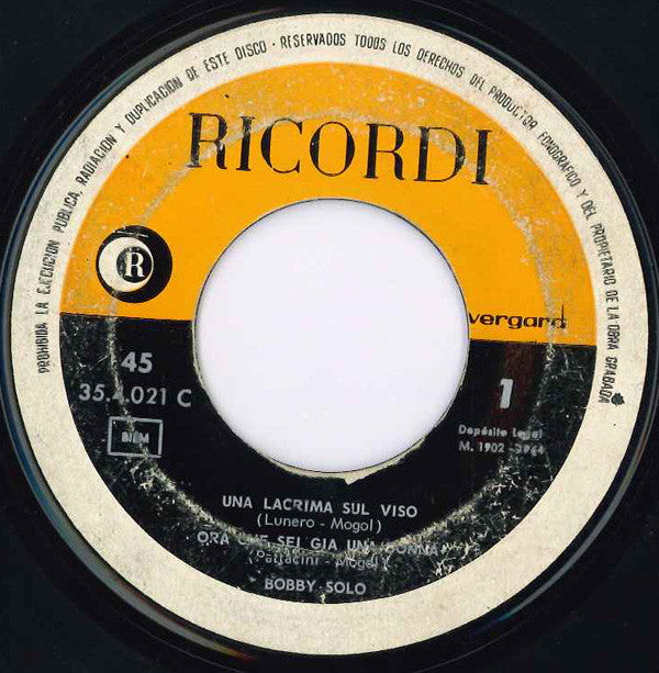 Bobby Solo : Festival San Remo 64 (7", EP)
