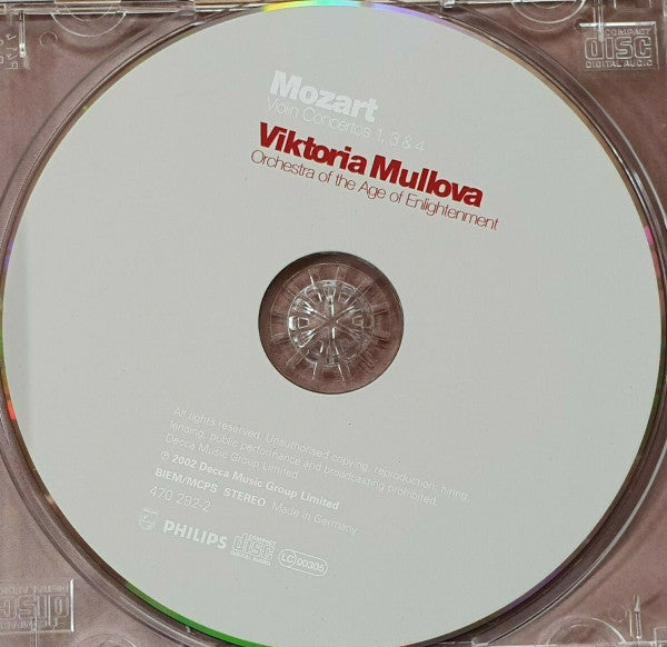 Wolfgang Amadeus Mozart, Viktoria Mullova, Orchestra Of The Age Of Enlightenment : Violin Concertos 1, 3 & 4 (CD, Album)