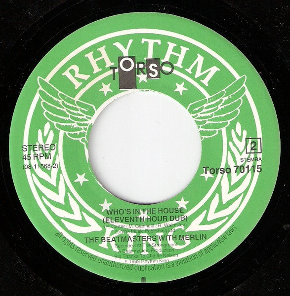 The Beatmasters With Merlin : Who's In The House (7", Single)