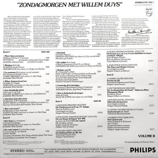 Various : Zondagmorgen Met Willem Duys (2xLP, Comp, Gat)