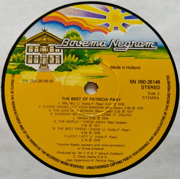 Patricia Paay : The Best Of Patricia Paay (LP, Comp)