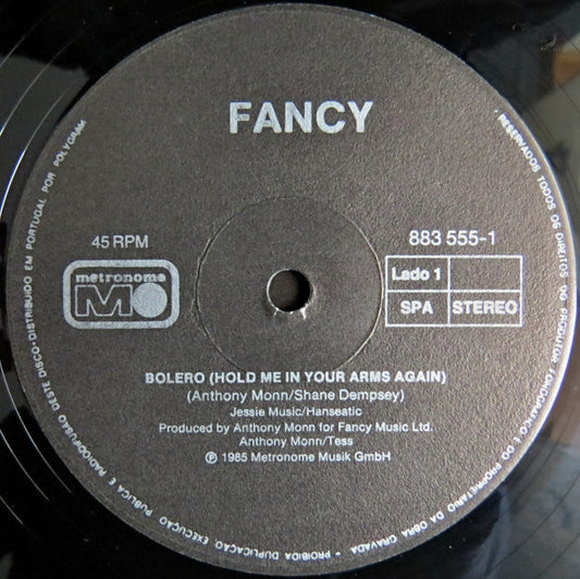 Fancy : Bolero (Hold Me In Your Arms Again) (12", Maxi)