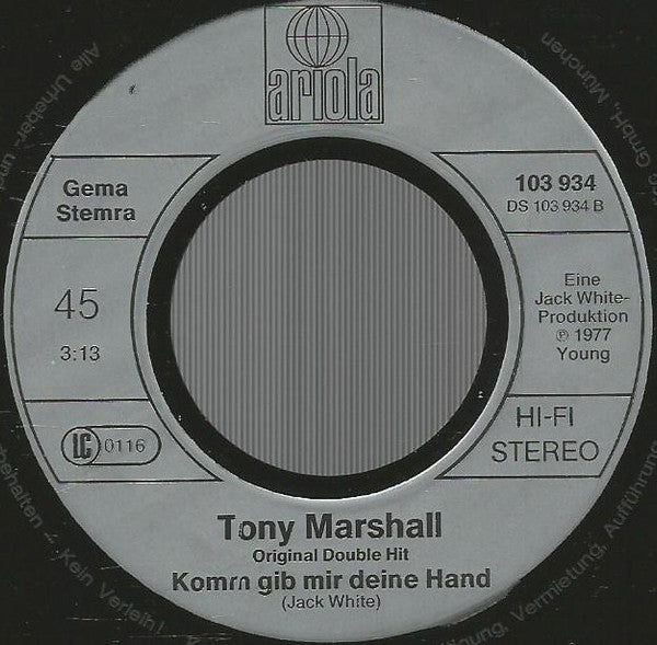 Tony Marshall : Schöne Maid / Komm Gib Mir Deine Hand (7", Single)