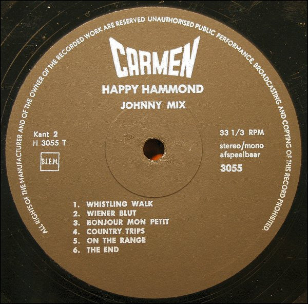 Johnny Mix (2) : Happy Hammond (LP, Album)