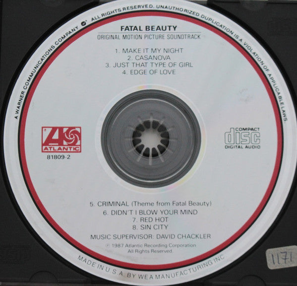 Various : Fatal Beauty (Original Motion Picture Soundtrack) (CD, Comp)