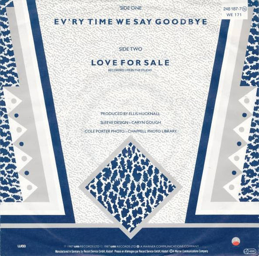 Simply Red : Ev'ry Time We Say Goodbye (7", Single)