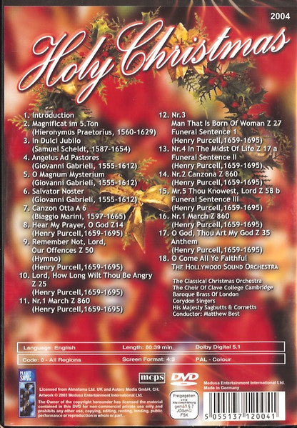 Various : Holy Christmas (Classical Music For Christmas) (DVD-V, PAL)