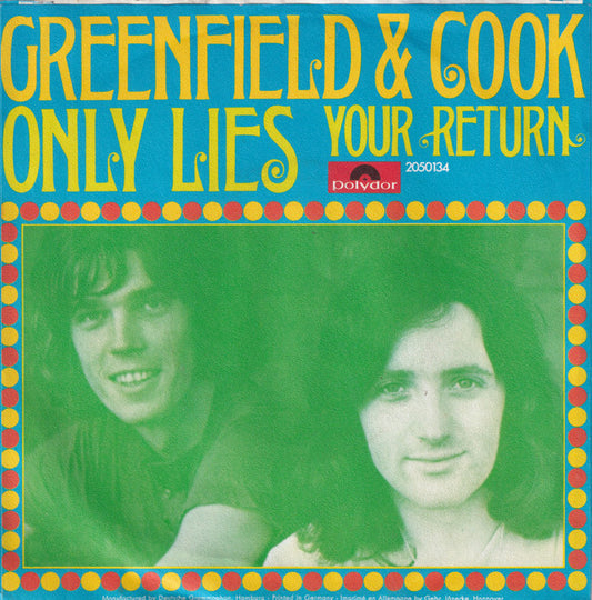 Greenfield & Cook : Only Lies (7", Single)