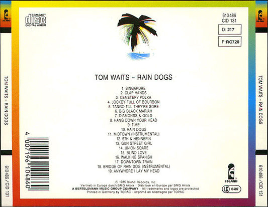 Tom Waits : Rain Dogs (CD, Album)