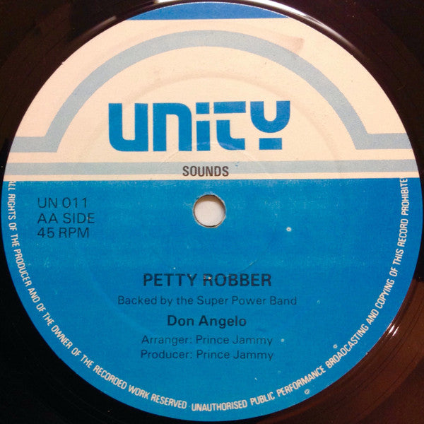Don Angelo : Reggae Music We Want / Petty Robber (12", M/Print)