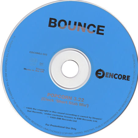 Bounce (5) : Popcorn (CD, Single, Promo)