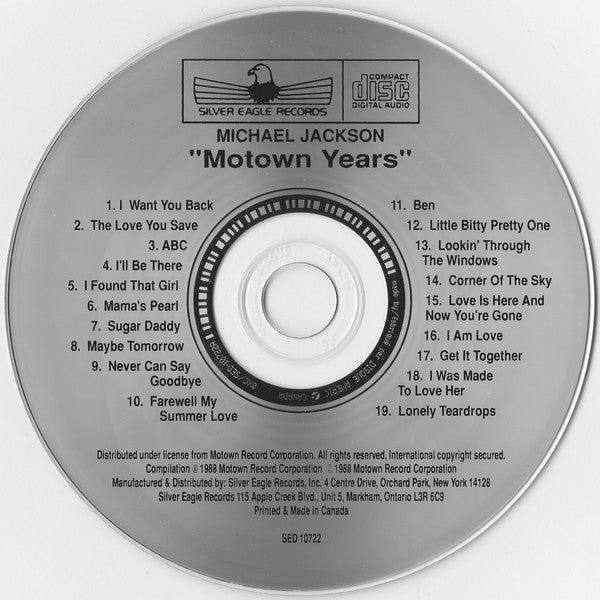 Michael Jackson : The Motown Years ...His Greatest Hits (CD, Comp)
