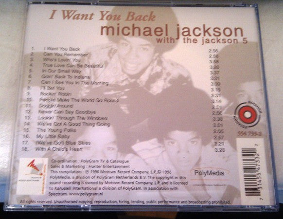 Michael Jackson With The Jackson 5 : I Want You Back (CD, Comp, RE)