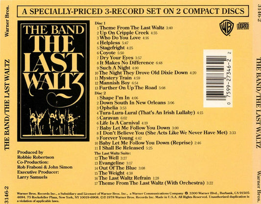The Band : The Last Waltz (2xCD, Album, RE, SRC)