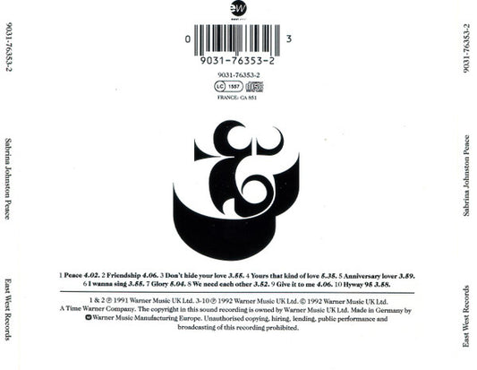 Sabrina Johnston : Peace (CD, Album)