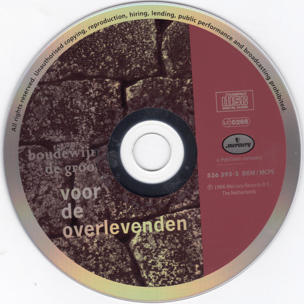 Boudewijn De Groot : Voor De Overlevenden (CD, Album, RM, RP)