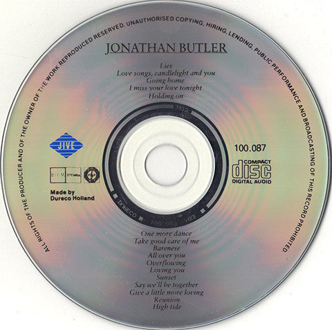Jonathan Butler : Jonathan Butler (CD, Album)