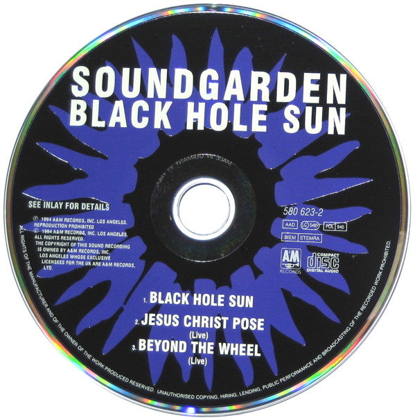 Soundgarden : Black Hole Sun (CD, Maxi, Par)