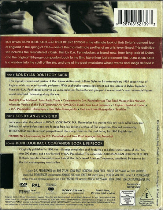 Bob Dylan : Dont Look Back (65 Tour Deluxe Edition) (2xDVD-V, Dlx, PAL)