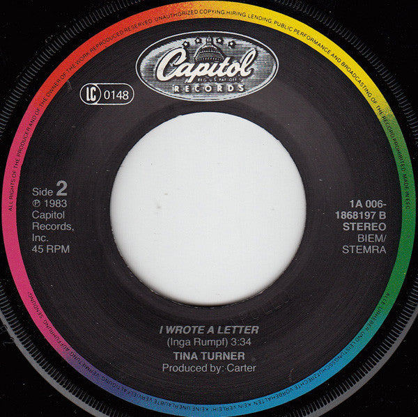 Tina Turner : Let's Stay Together (7", Single)