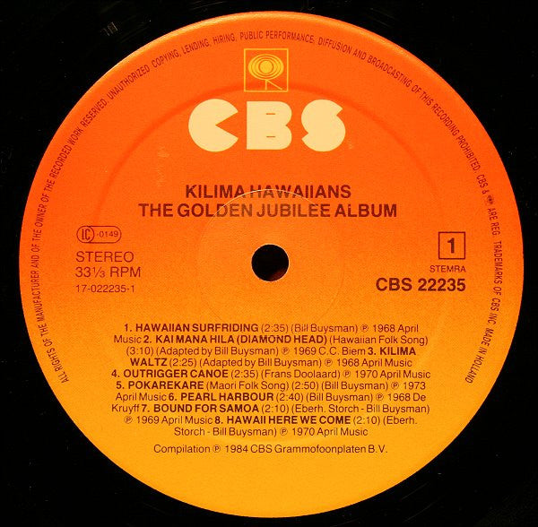 De Kilima Hawaiians : 50 - The Golden Jubilee Album (2xLP, Comp, Gat)