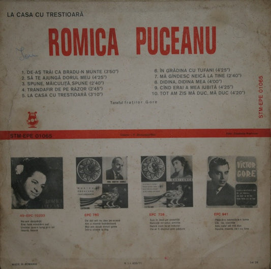 Romica Puceanu : La Casa Cu Trestioară (LP, Comp)