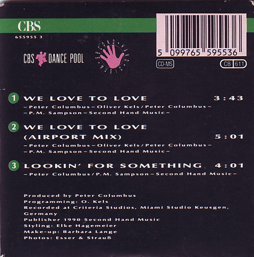 P.M. Sampson & Double Key : We Love To Love (CD, Mini, Maxi)